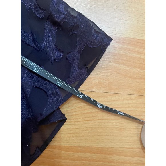 Vintage Victoria's Secret Gold Label Black Purple Nightie Slip Small EUC - Picture 4 of 8